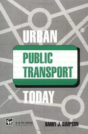 Cover of: Urban public transport today by Barry J. Simpson