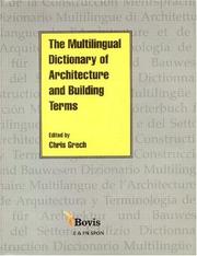 Cover of: Multilingual dictionary of architecture and building terms
