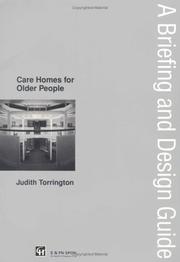 Cover of: Care Homes for Older People by Judi Torrington, Judith Torrington
