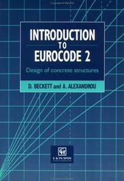 Cover of: Introduction to Eurocode 2: design of concrete structures (including seismic actions)