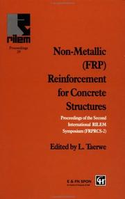 Cover of: Non-Metallic (FRP) Reinforcement for Concrete Structures: Proceedings of the Second International RILEM Symposium (Rilem Proceedings, No 29)