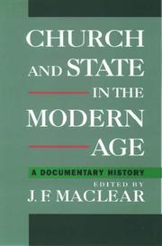 Cover of: Church and State in the Modern Age by J.F. Maclear