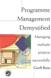 Cover of: Programme management demystified by Geoff Reiss