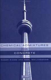 Cover of: Chemical admixtures for concrete by M. R. Rixom