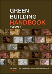 Cover of: Green Building Handbook: A Guide to Building Products and Their Impact on the Environment
