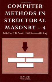 Cover of: Computer methods in structural masonry-4: proceedings of the Fourth International Symposium on Computer Methods in Structural Masonry, 3-5 September 1997, Florence, Italy