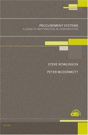 Cover of: Procurement systems by edited by Steve Rowlinson and Peter McDermott.