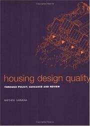 Cover of: Housing design quality: through policy, guidance, and review