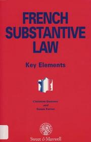 Cover of: French substantive law: key elements