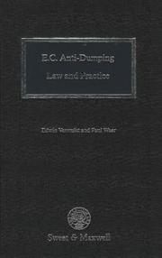 Cover of: E.C. anti-dumping law and practice