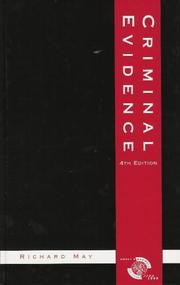 Cover of: Criminal Evidence (Criminal Practice)