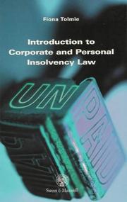 Cover of: Introduction to corporate and personal insolvency law by Fiona M. Tolmie