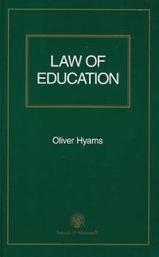 Cover of: Law of Education by Oliver Hyams