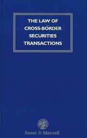 Cover of: The law of cross-border securities transactions