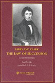Cover of: Parry & Clark: the law of succession.