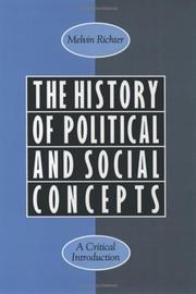 Cover of: The history of political and social concepts: a critical introduction
