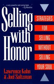 Cover of: Selling with honor | Lawrence Kohn
