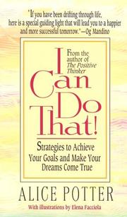 Cover of: I can do that!: [strategies to achieve your goals and make your dreams come true]