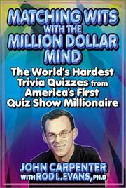 Cover of: Matching Wits with the Million-Dollar Mind by John Carpenter, Rod L. Evans