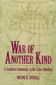 Cover of: War of Another Kind by Wayne K. Durrill