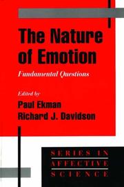 Cover of: The Nature of Emotion by 