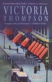Cover of: Murder in Little Italy by Victoria Thompson
