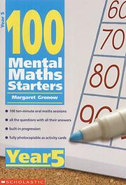 Cover of: 100 Mental Maths Starters by Margaret Gronow