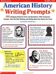 Cover of: American history writing prompts by Jeannette Sanderson