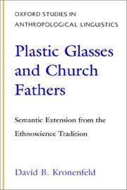 Plastic glasses and church fathers by David B. Kronenfeld