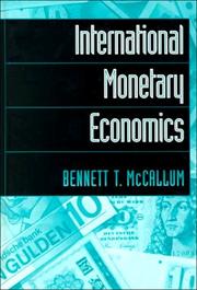 Cover of: International monetary economics