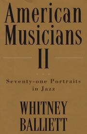 Cover of: American musicians II by Whitney Balliett