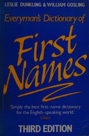 Cover of: Everyman's dictionary of first names