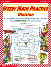 Cover of: Speedy Math Practice: Division (Speedy Math Practice)