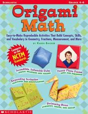 Cover of: Origami Math by Karen Baicker