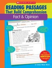 Cover of: Fact & Opinion (Reading Passages That Build Comprehensio) by Linda Ward Beech