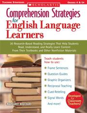 Cover of: Comprehension Strategies for English Language Learners: 30 Research-Based Reading Strategies That Help Students Read, Understand, and Really Learn Content ... Nonfiction Materials (Teaching Strategies)