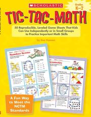 Front cover of Tic-Tac-Math, Grades K-2 by Sue Hansen