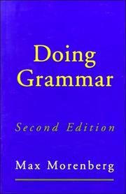 Cover of: Doing grammar by Max Morenberg