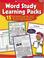 Cover of: Word Study Learning Packs