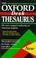Cover of: The Oxford desk thesaurus