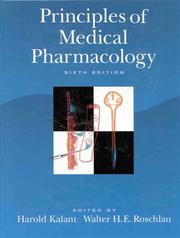 Cover of: Principles of medical pharmacology