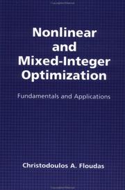 Nonlinear and mixed-integer optimization cover