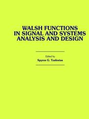 Cover of: Walsh functions in signal and systems analysis and design by edited by Spyros G. Tzafestas.