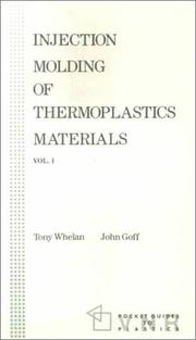 Injection Molding Of Thermoplastic Materials cover