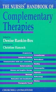 Cover of: The nurses' handbook of complementary therapies