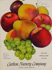 Cover of: Planting guide for 1946, 56th year by Carlton Nursery Company