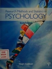Cover of: Research Methods and Statistics in Psychology