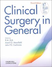 Cover of: Clinical Surgery in General by 