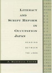 Cover of: Script reform in occupation Japan | J. Marshall Unger