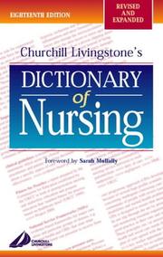 Cover of: Churchill Livingstone Dictionary of Nursing by Christine Brooker